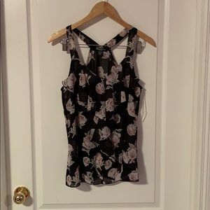 Black, rose tank top!
